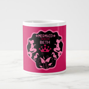 Girl Mermaid Princess Large Coffee Mug