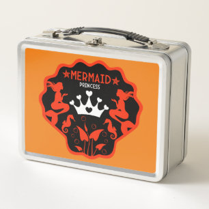 Girl Mermaid Princess Metal Lunch Box