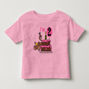 Girl Monkey I'm 2 Birthday Tshirts