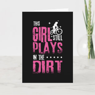 Girl Mountain Biker Downhill Card