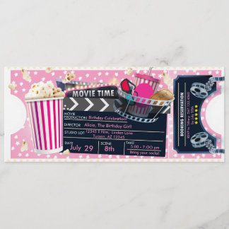 Girl Movie Night Invitation