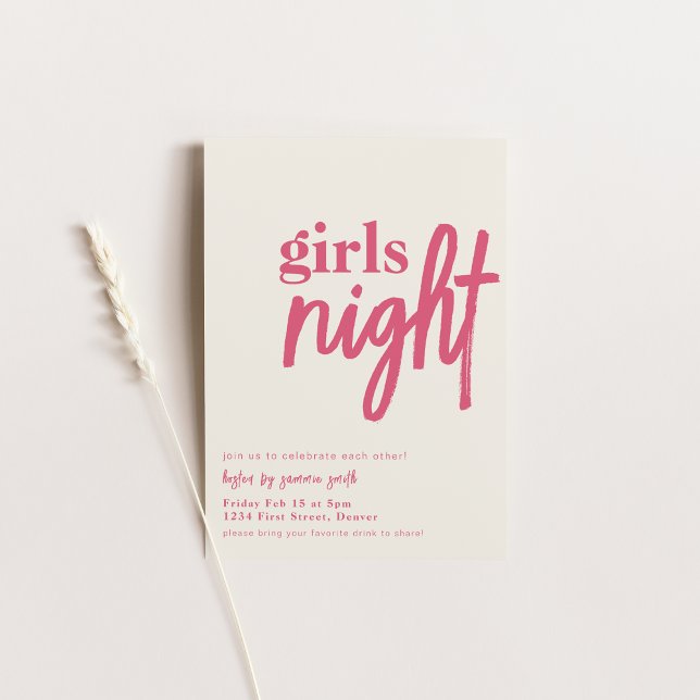 Girl Night Dinner Invitation Template (Creator Uploaded)