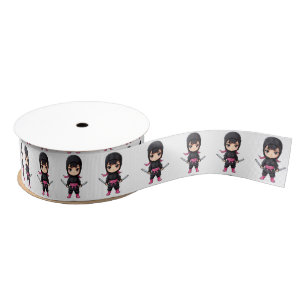 Girl Ninja Grosgrain Ribbon
