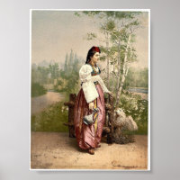 Girl of Sarajevo, Bosnia, Austro-Hungary classic P