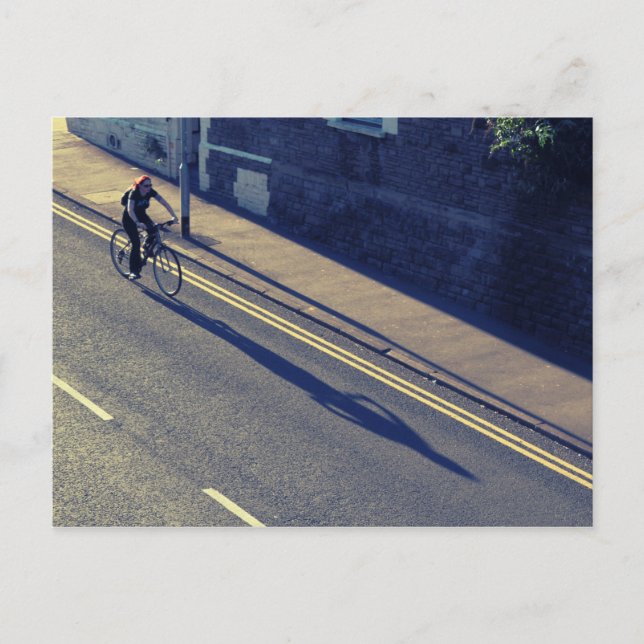 Girl on a Bicycle (Cross Process) Postcard (Front)