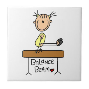 Girl on Balance Beam Tile