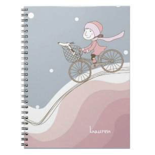 Girl on bicycle Notebook