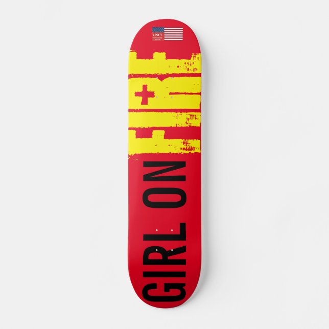 GIRL ON FIRE Skateboard (Front)