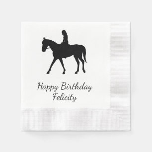Girl on Horse Personalized Napkin