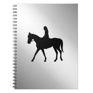 Girl on Horse Silver Notebook