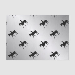 Girl on Horse Silver Tissue Paper