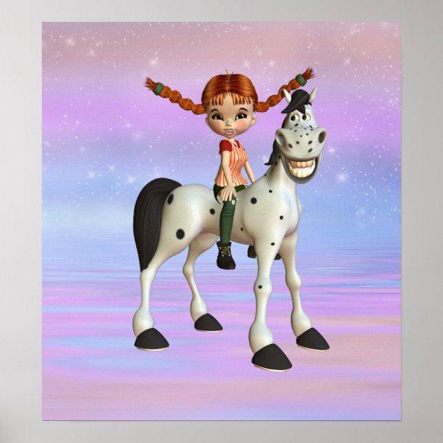Girl on Pony Magical Fantasy Poster (Front)