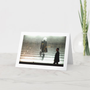 GIRL ON STAIRS NEW LIFE Card