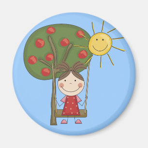 Girl on Swing T-shirts and Gifts Magnet