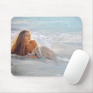 Girl On The Beach Mouse Pad