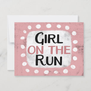 Girl On The Run Greeting Card