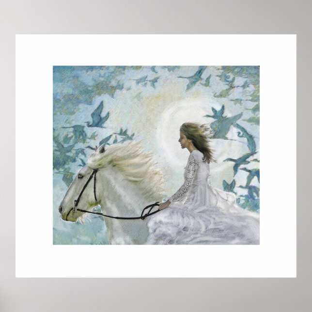 girl on white horse poster (Front)