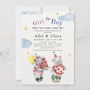 Girl or Boy Gender Reveal Invitation 