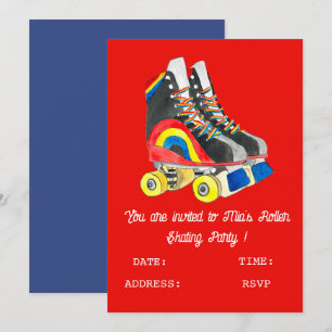 Girl or teen Roller Skating party Invitation
