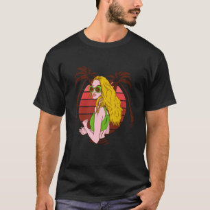 girl palms summer blonde T-Shirt