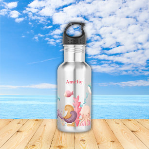Girl Personalized Mermaid Ocean 532 Ml Water Bottle