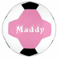 Girl personalized white and pink soccer ball