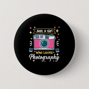 Girl Photography 2 Inch Round Button