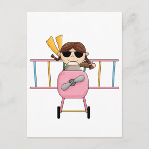 Girl Pilot T-shirts and Gifts Postcard