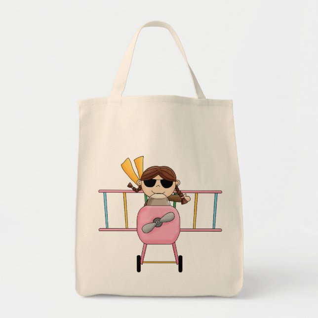 Girl Pilot T-shirts and Gifts Tote Bag (Front)