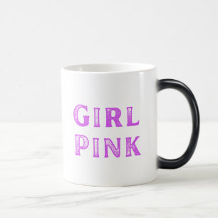 Girl Pink and Pink Dra Gon - Comic Style Dragon Magic Mug