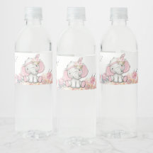 Girl Pink Boho Elephant Baby Shower