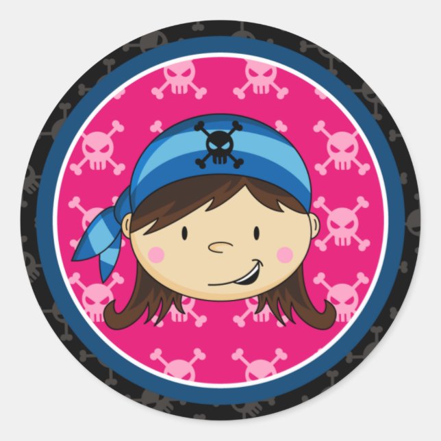 Girl Pirate Crewman Sticker Sheet (Front)