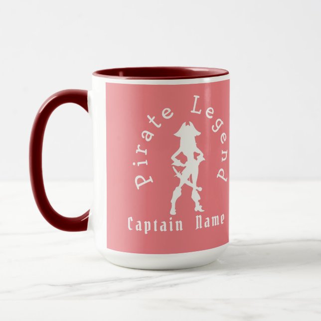 Girl Pirate Pink mug (Left)