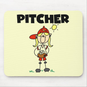 Girl Pitcher Tshirts and Gifts Mouse Pad