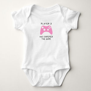 Girl Player 3 Has Entered the Game Video Game Baby Bodysuit