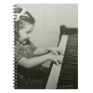 Girl Playing Piano Notebook