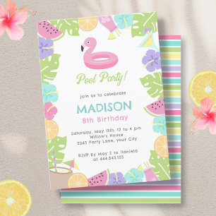 Girl Pool party Invitation