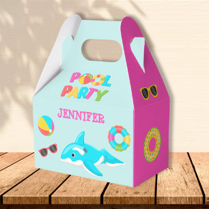 GIRL POOL PARTY INVITATION FAVOR BOX