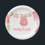 Girl Popsicle Baby Shower Paper Plate<br><div class="desc">Make your Popsicle baby shower extra special with these delightful round paper plates! Sturdy yet stylish,  these plates are perfect for serving delicious bites while complementing your theme in the most adorable way. BS1078</div>