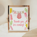 Girl Popsicle Baby Shower Thank you Card Poster<br><div class="desc">Make your event special with this Popsicle Baby Shower with our cute and lovely printable Thank you Card Sign featuring adorable Baby Clothes Baby Shower theme. Download, personalize, and create lasting memories with this perfect touch for your joyous celebration!
BS1078</div>