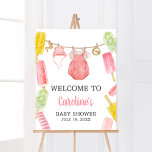 Girl Popsicle Baby Shower Welcome Poster<br><div class="desc">Make your event special with this Popsicle Baby Shower with our cute and lovely printable Welcome Sign featuring adorable Baby Clothes Baby Shower theme. Download, personalize, and create lasting memories with this perfect touch for your joyous celebration!
BS1078</div>