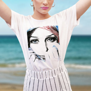 Girl portrait watercolor painting art Shirts