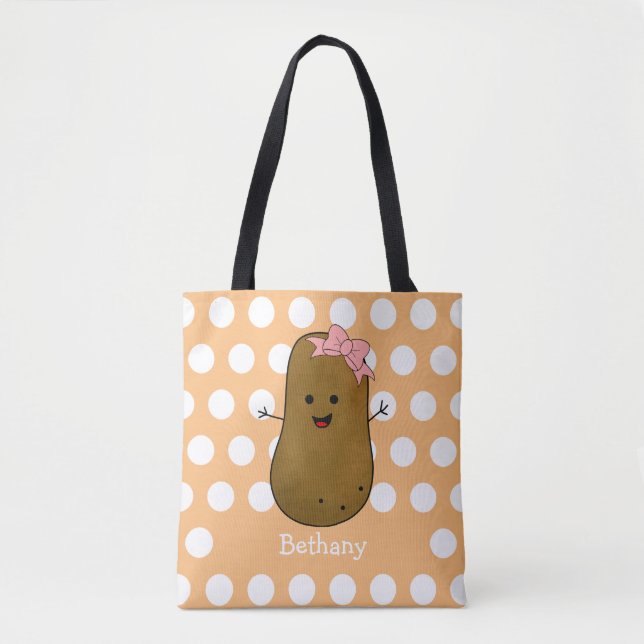 Girl Potato Personalized Tote Bag (Front)