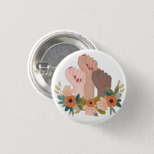 Girl power 1 inch round button