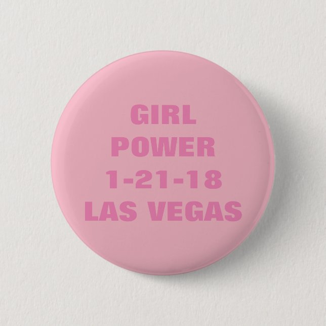 GIRL POWER 2 INCH ROUND BUTTON (Front)