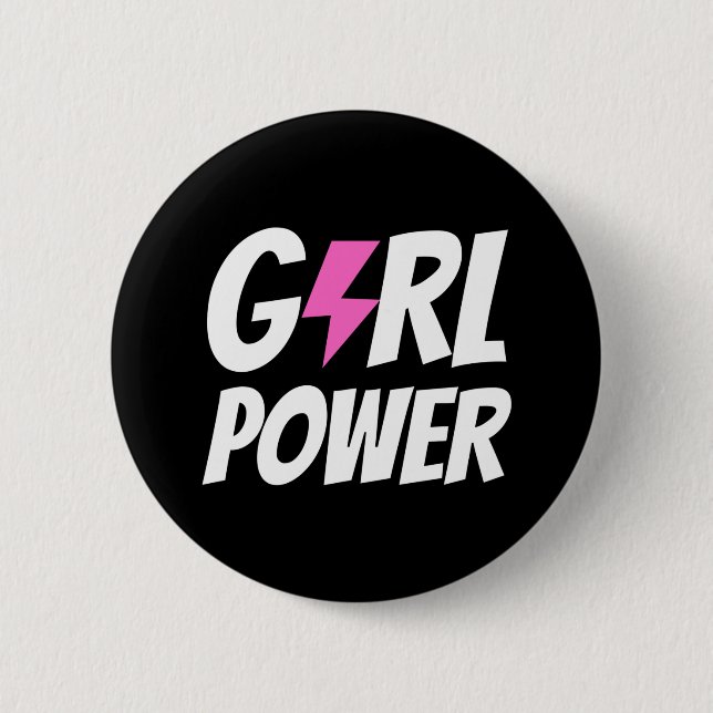 Girl Power 2 Inch Round Button (Front)
