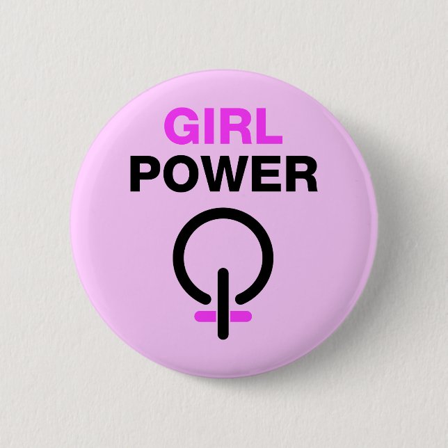 Girl Power 2 Inch Round Button (Front)