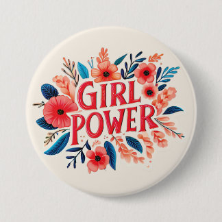 Girl Power 3 Inch Round Button