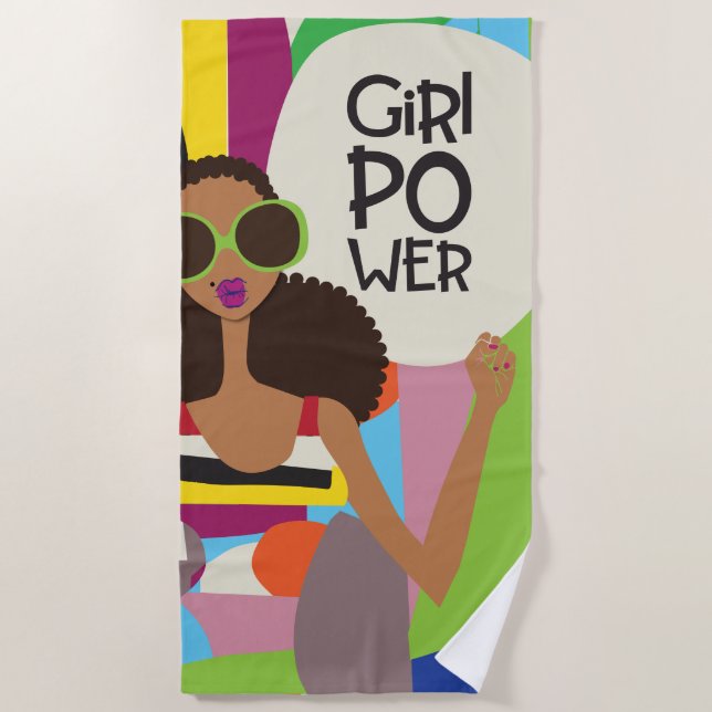 Girl Power Beach Towel (Front)