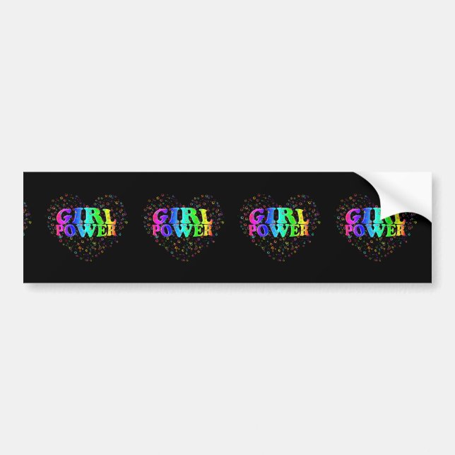 girl power! - bumper sticker (Front)